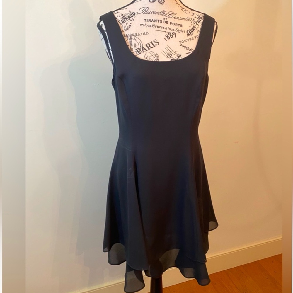 HAMPTON NITES Vintage Black A-line Skater Style Little Black Dress